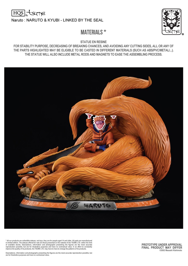 Kurama (Nine-Tailed Fox) statue by Tsume